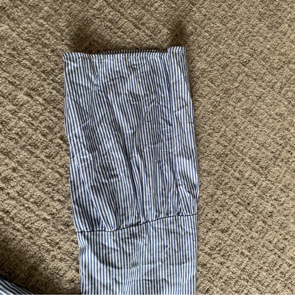 Boden Blue Striped Button Down Shirt with full flowing arms after elbow - Picture 5 of 8